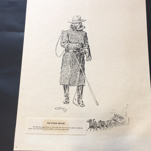 C.M. Russell Reproductions of Original Sketches - Picture 2 of 5